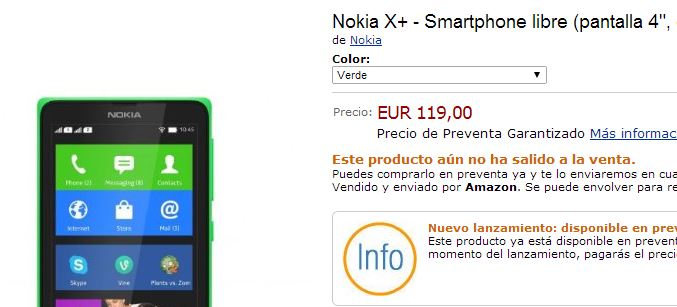 Nokia X+ Spain